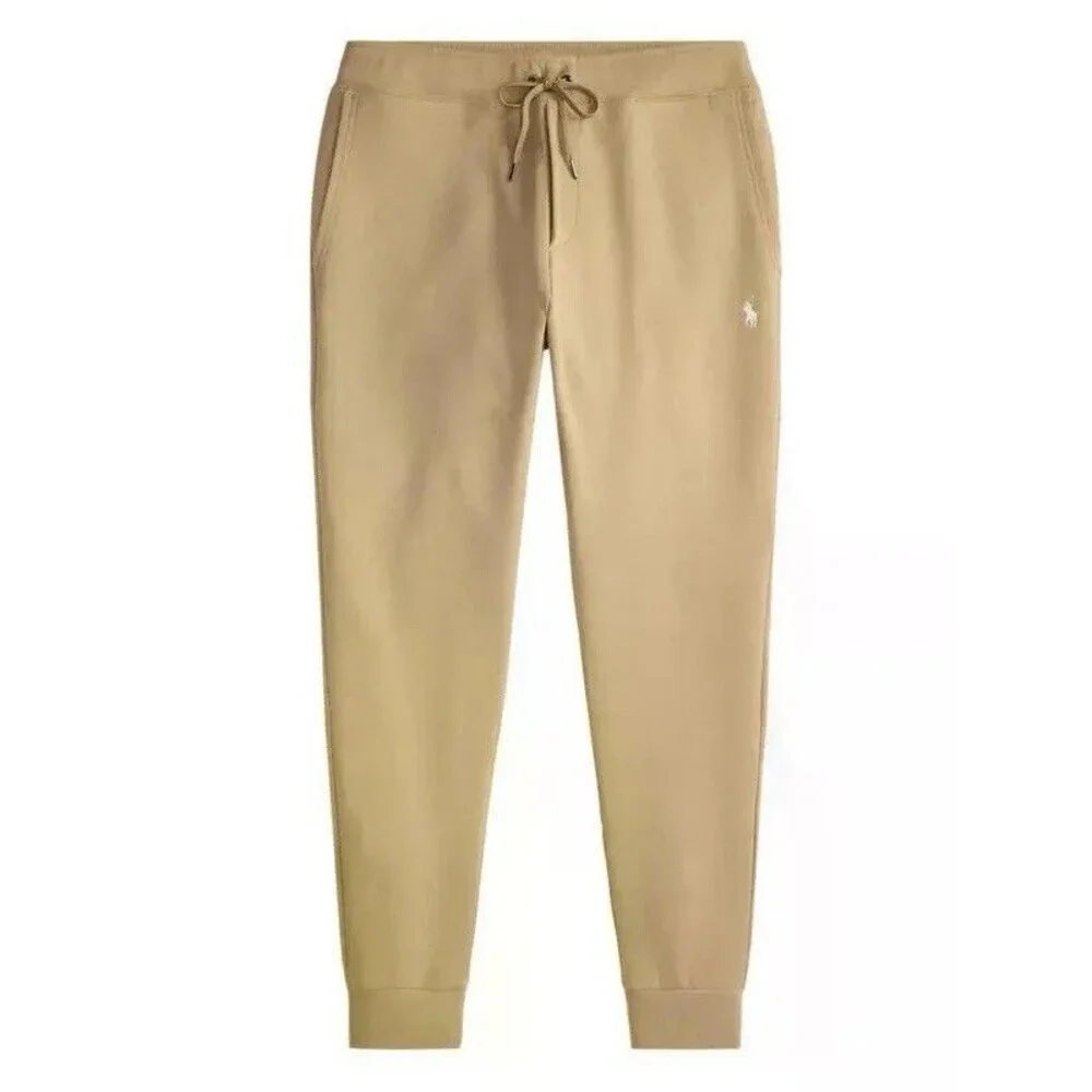 Polo Ralph Lauren Jogger Sweatpants Men Sz S Khaki Tan Nautical coastal EUC